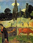 Yellow Cow Paintings - The Red Cow by Paul Gauguin